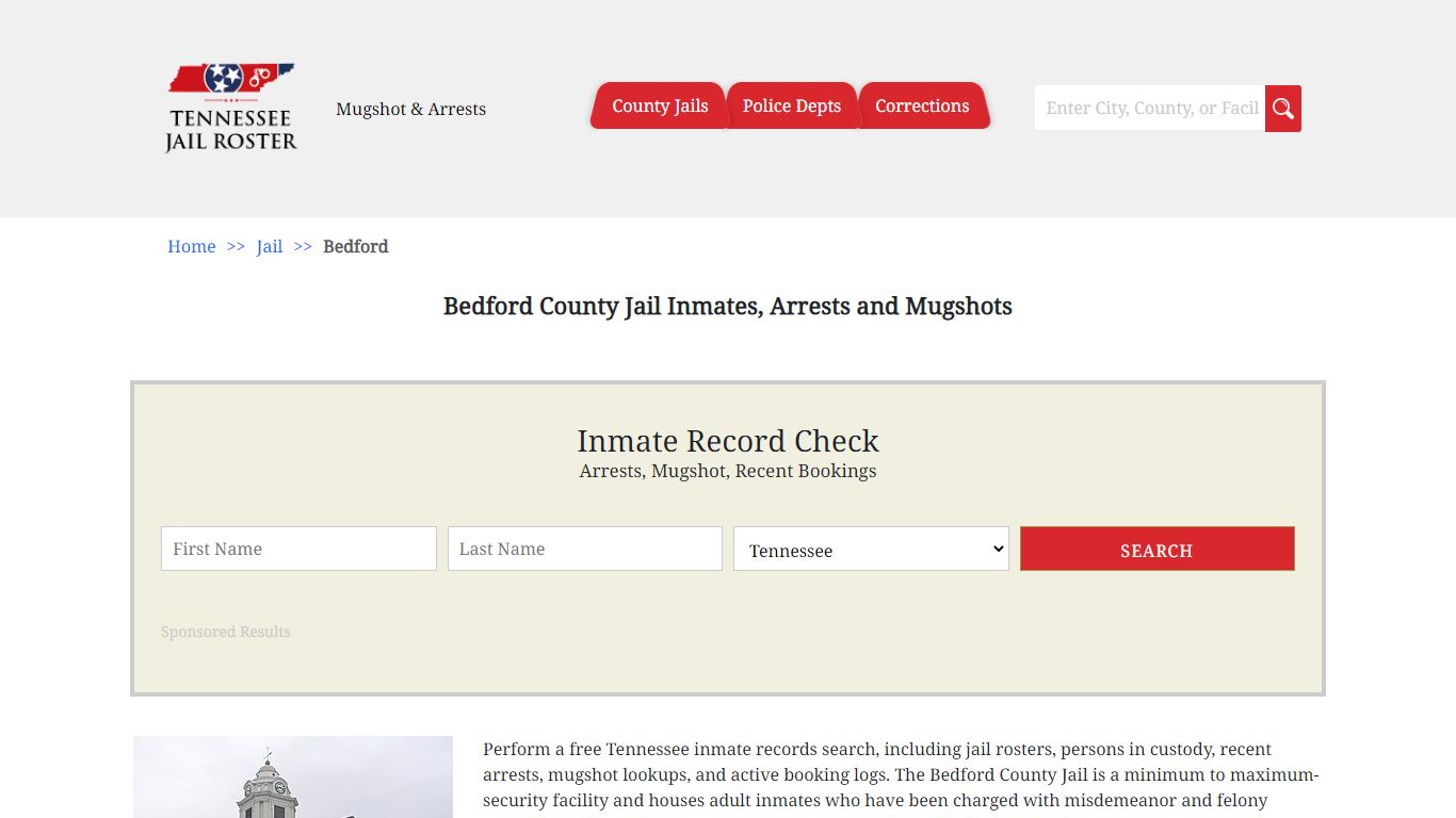 Bedford County Jail Inmates, Arrests and Mugshots